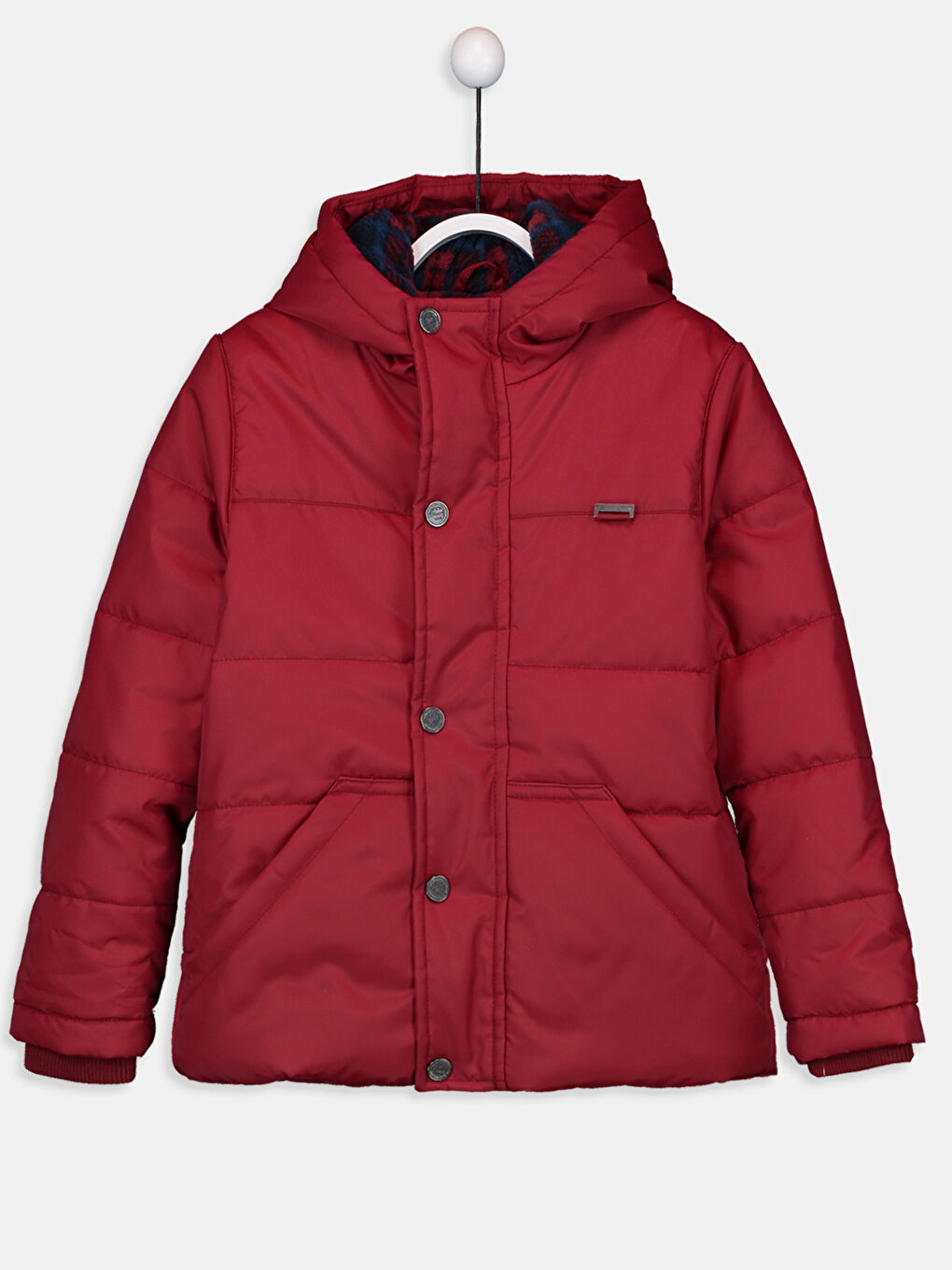 Koyu Kırmızı Şişme Mont