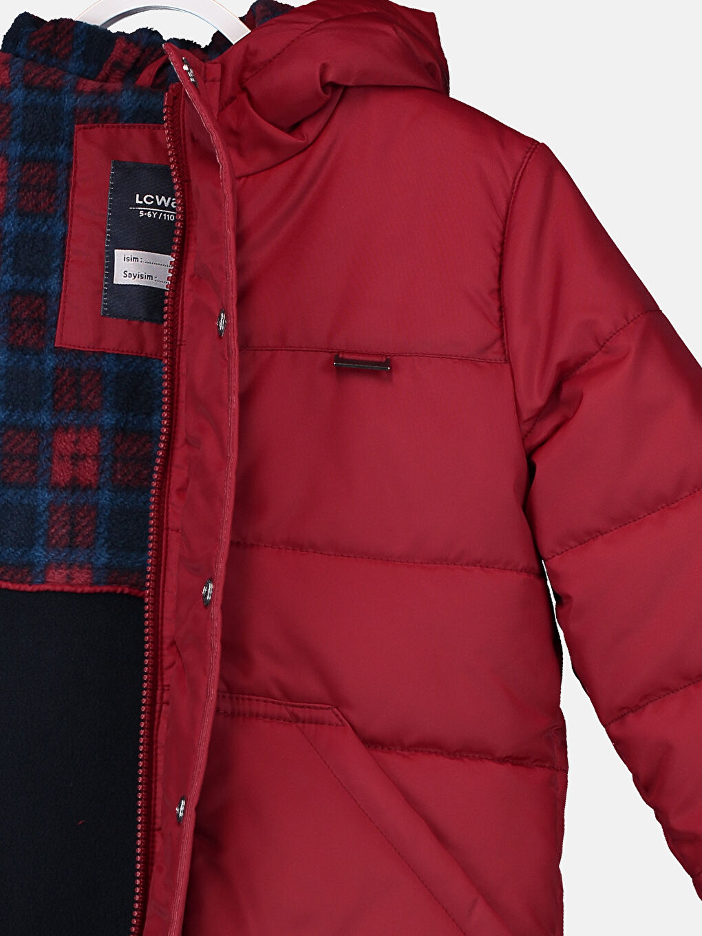 Koyu Kırmızı Şişme Mont-2