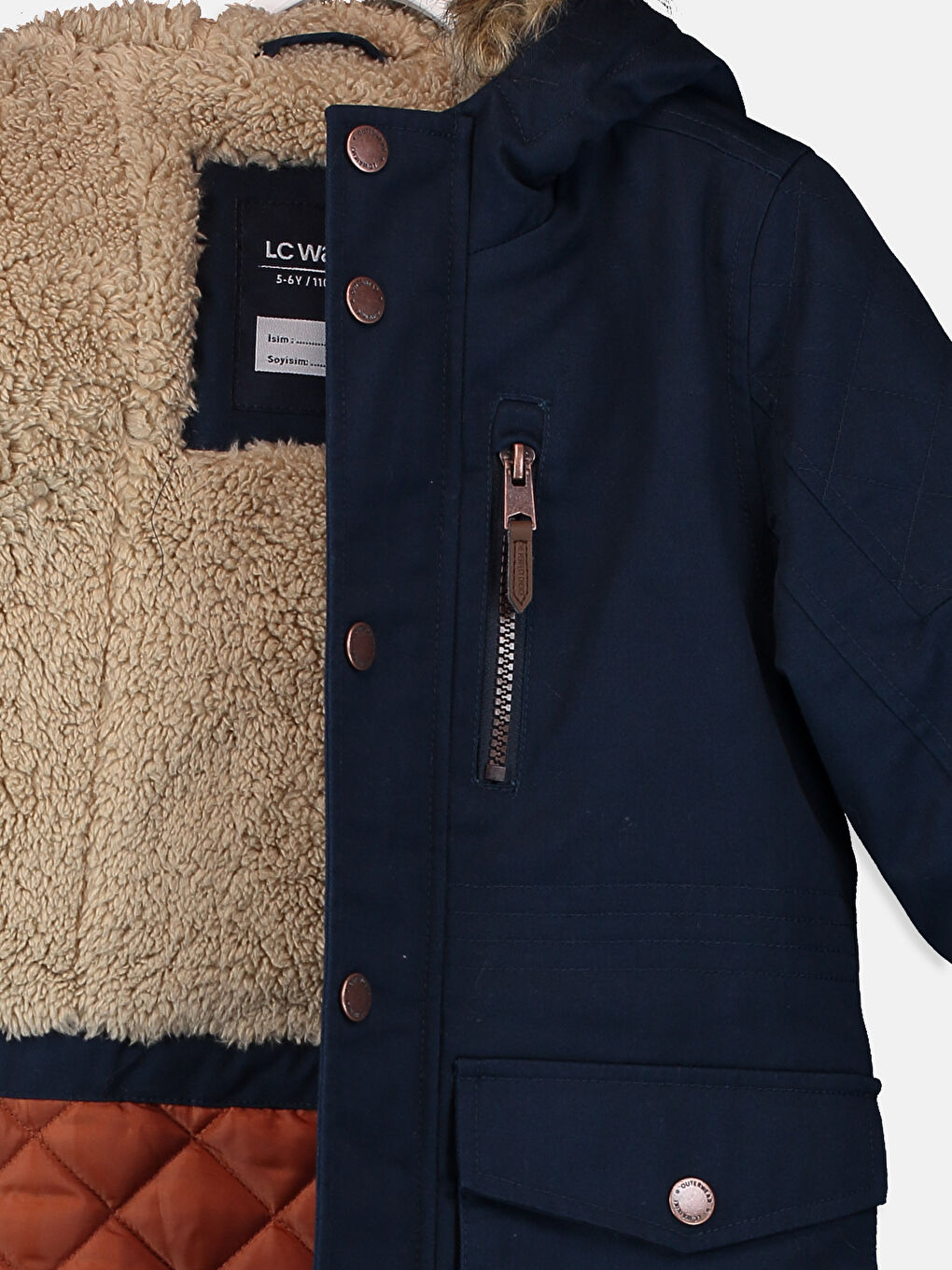معطف سميك أزرق ولد-2
