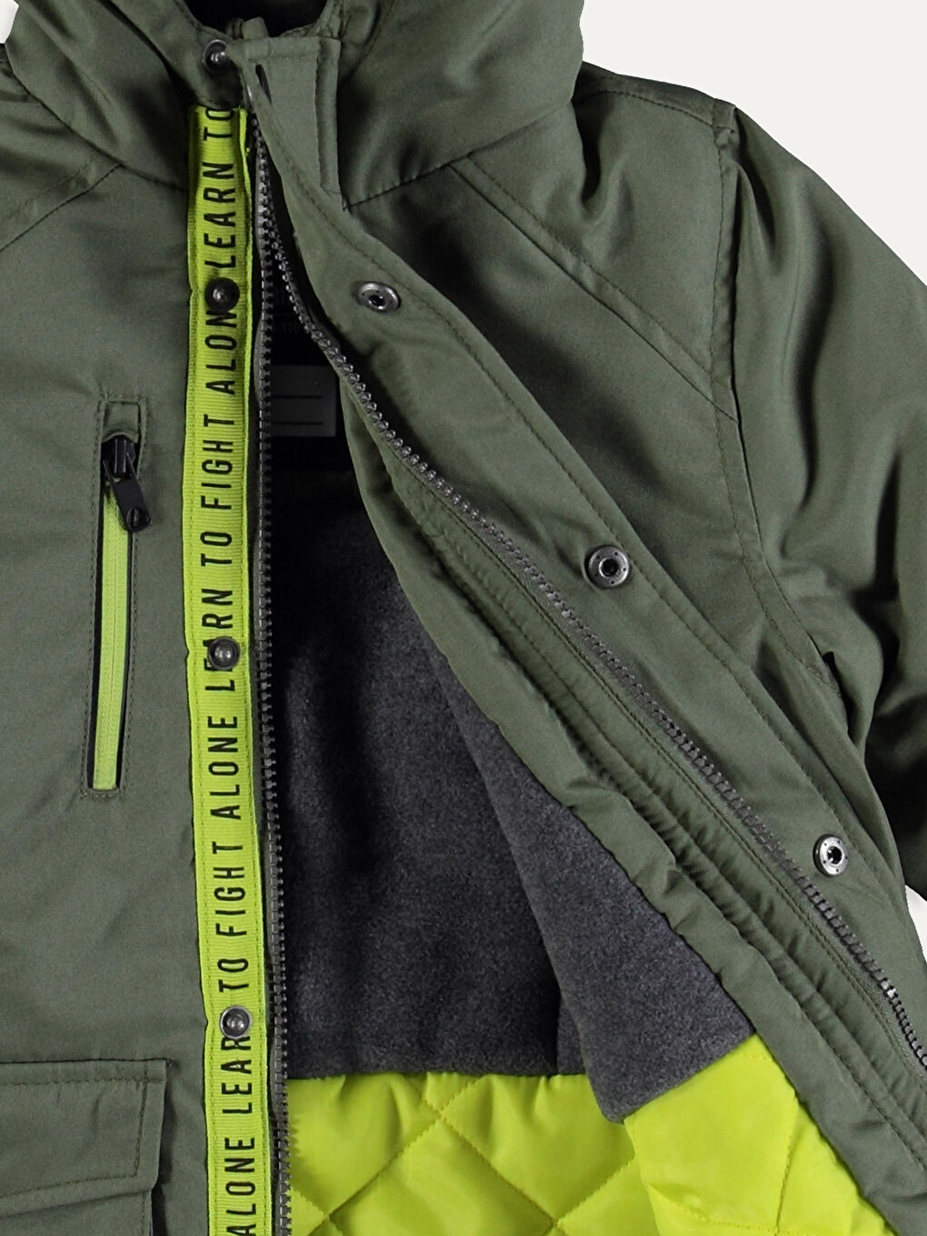 Мальчики Зелёный Пуховое пальто-2