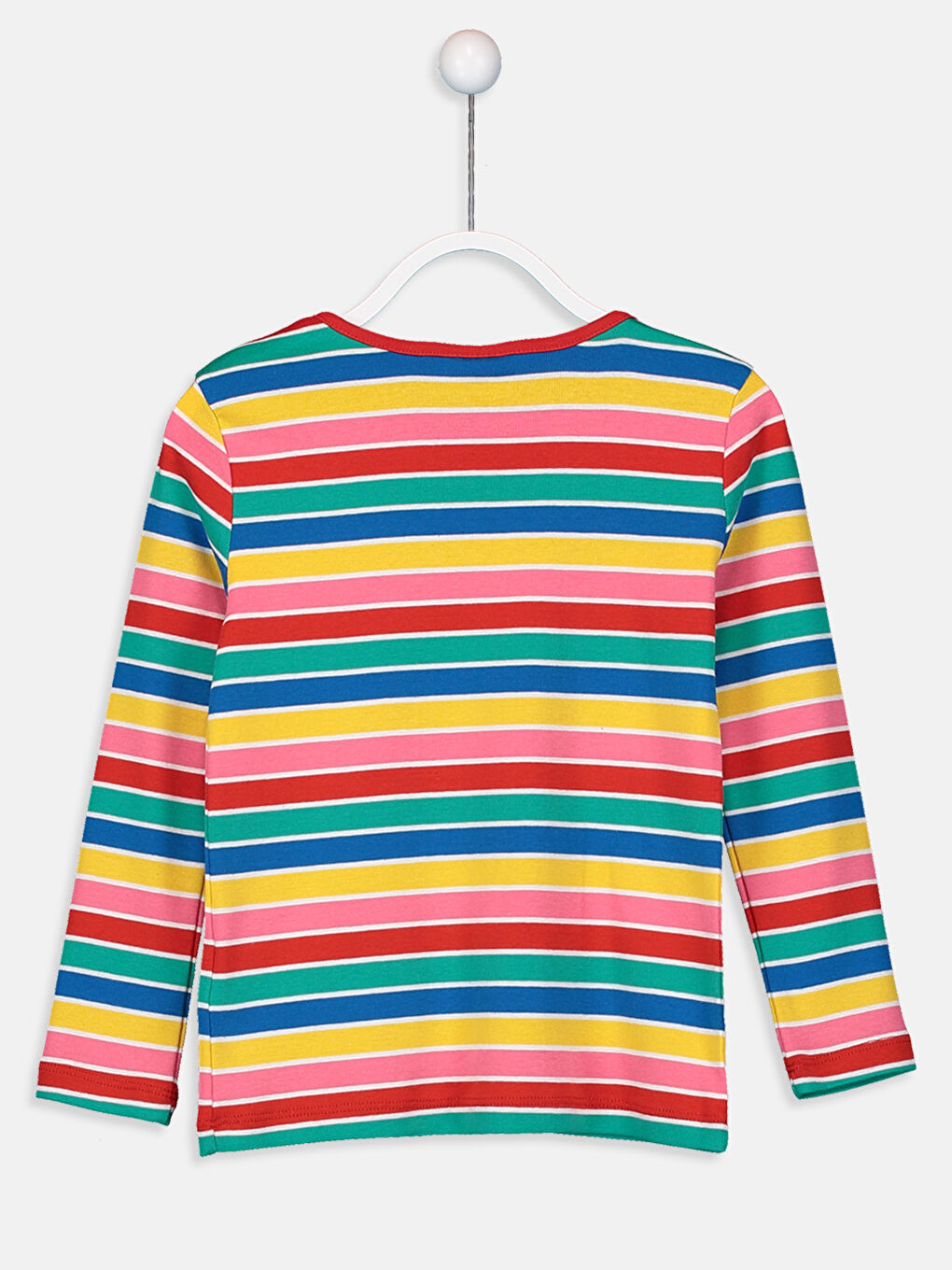 Kırmızı Bisiklet Yaka Uzun Kollu Kız Çocuk Tişört-1