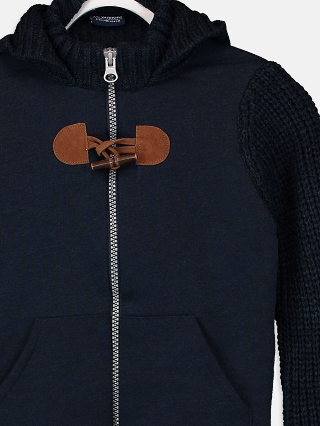 Lacivert Kapüşonlu Erkek Çocuk Hırka-2