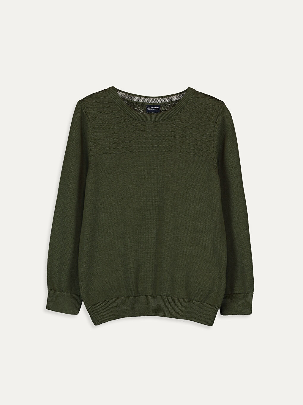 Yeşil Bisiklet Yaka Erkek Çocuk Kazak