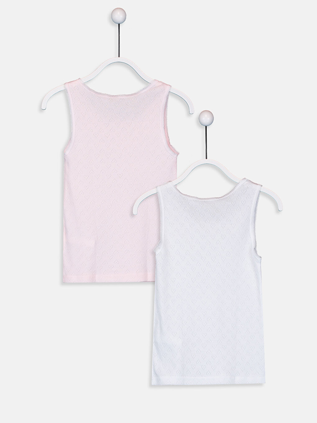 Майка для девочек из хлопка с круглым вырезом, 2 упаковки-1