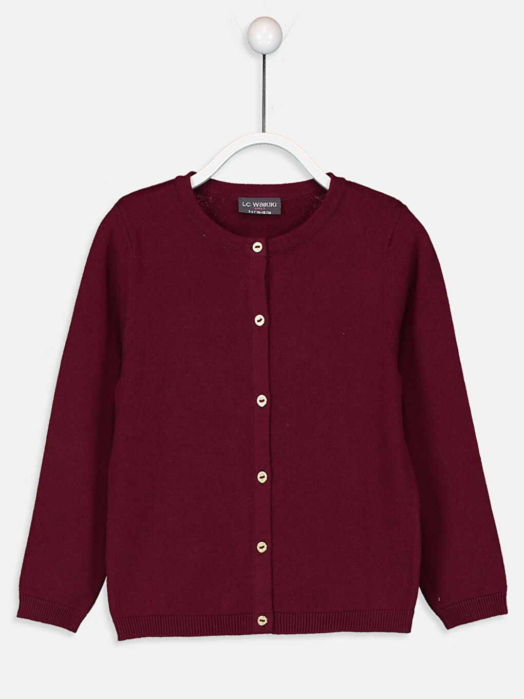 Cardigan à col rond et manches longues pour fille