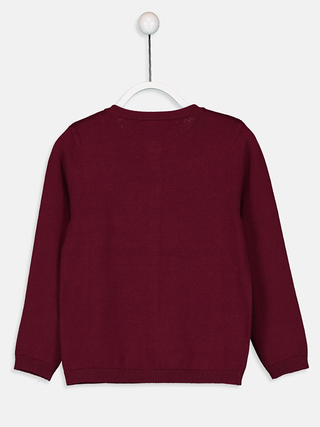 Cardigan à col rond et manches longues pour fille-1