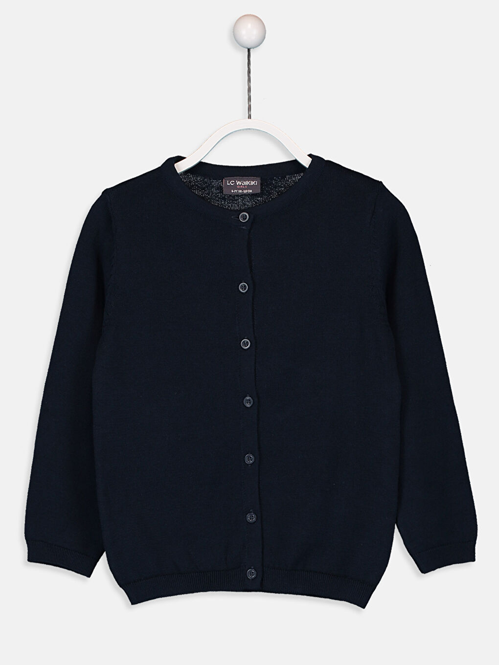 Кардиган з круглим вирізом та довгим рукавом для дівчаток