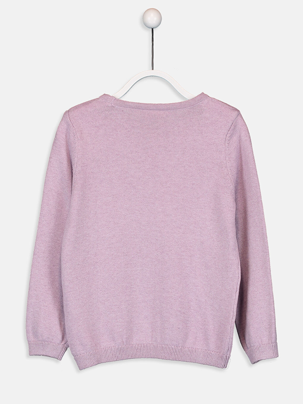 Свитер с круглым вырезом и длинным рукавом для девочек-1