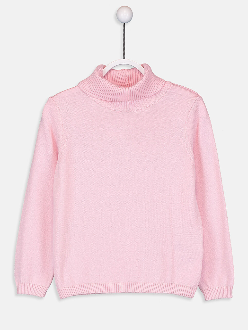 Pembe Uzun Kollu Kız Çocuk Kazak