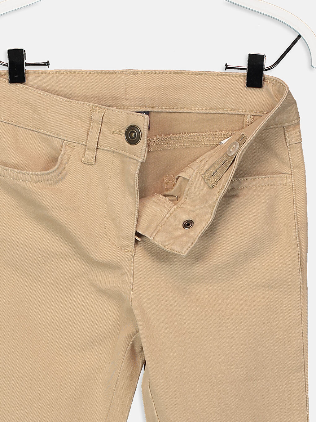 Bej Skinny Gabardin Kız Çocuk Pantolon-2
