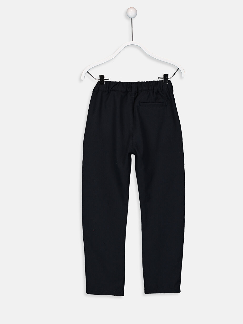 Lacivert Beli Lastikli Gabardin Erkek Çocuk Chino Pantolon-1