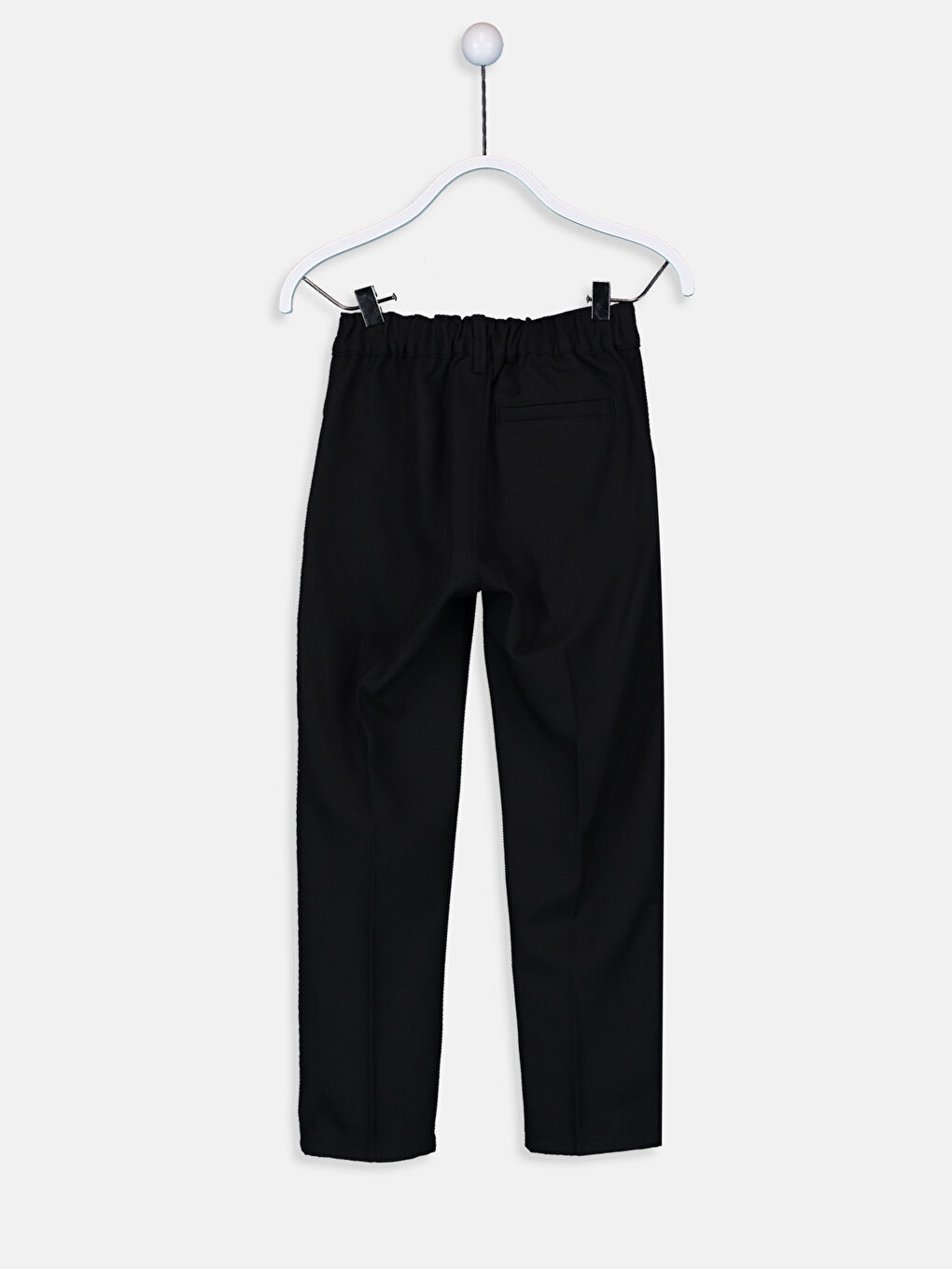 Siyah Beli Lastikli Gabardin Erkek Çocuk Chino Pantolon-1