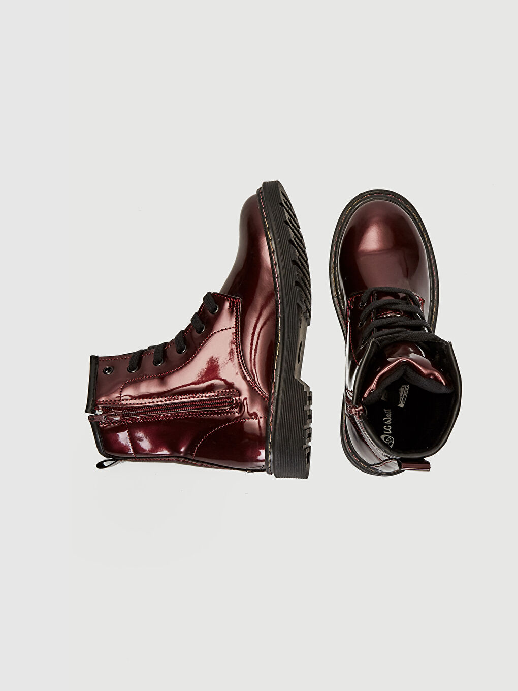 Девочки Бордовый Ботинки-1