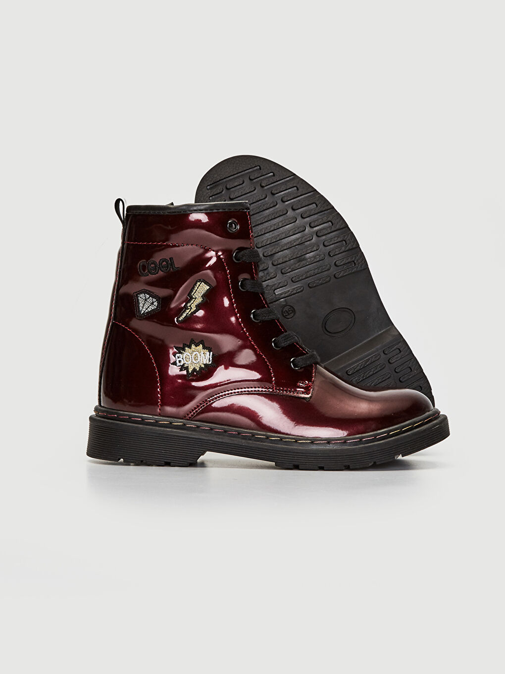 Девочки Бордовый Ботинки-2