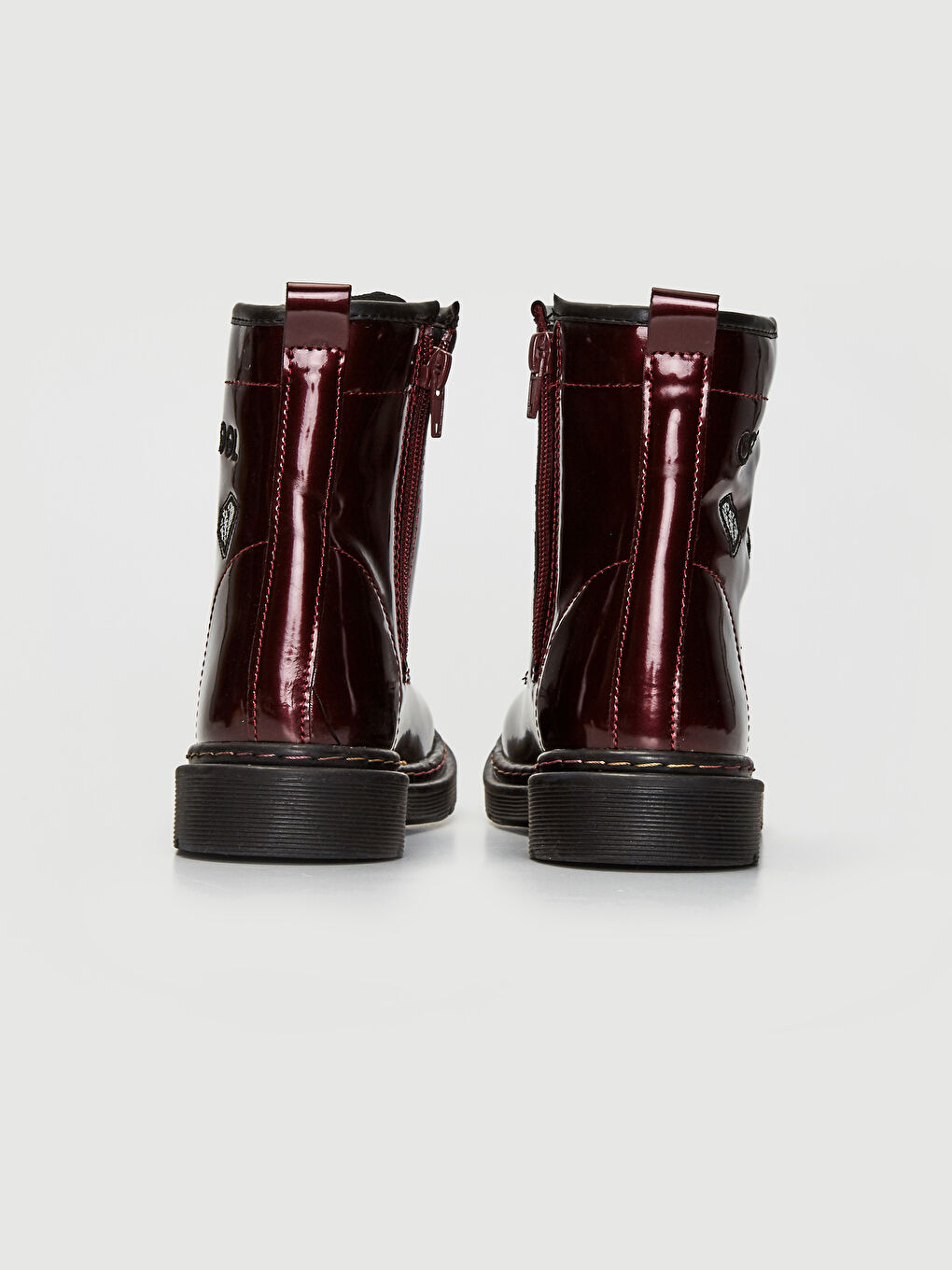 Девочки Бордовый Ботинки-3