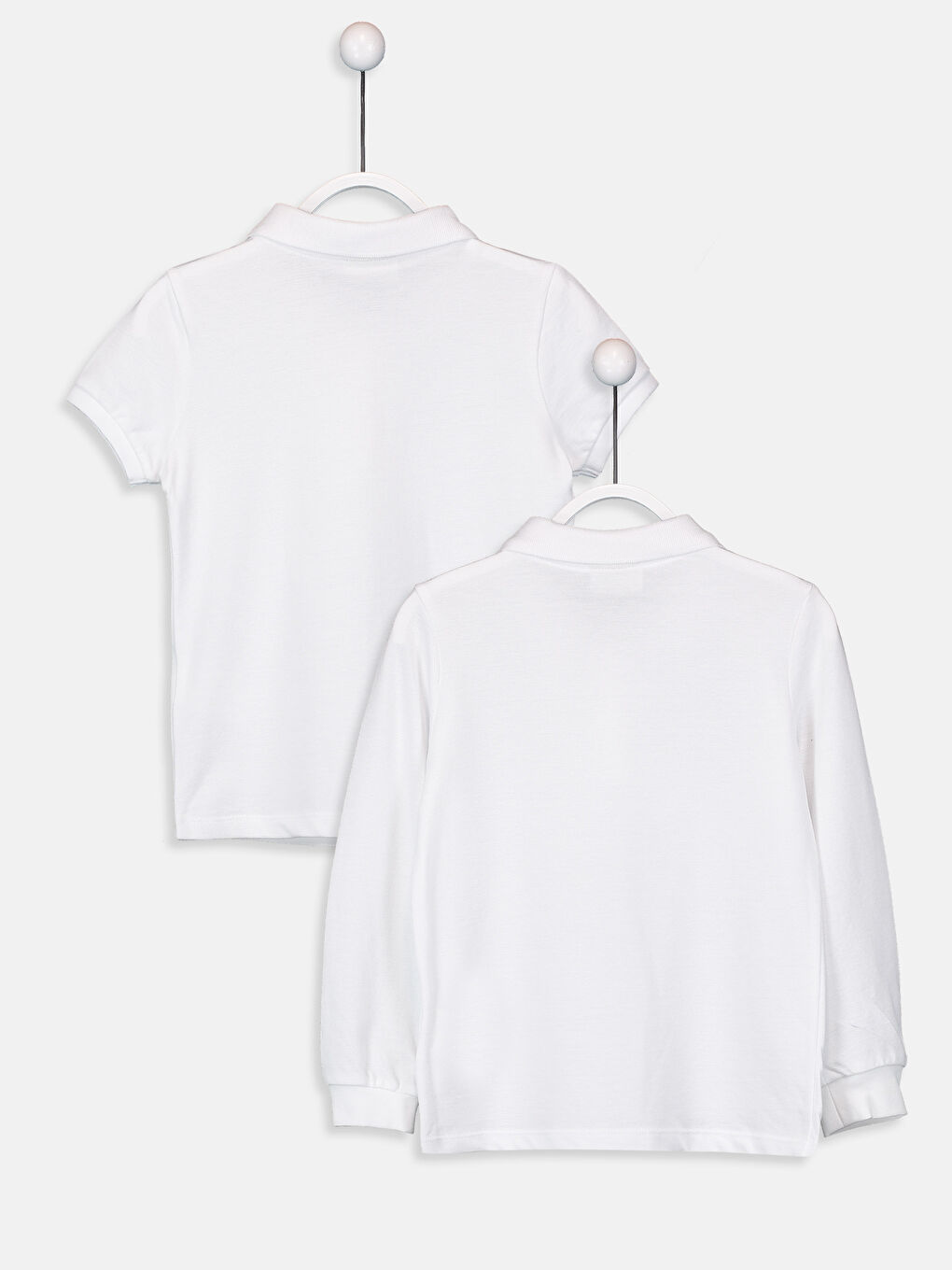 Polo Neck Basic Girls T-Shirt 2 Pack-1