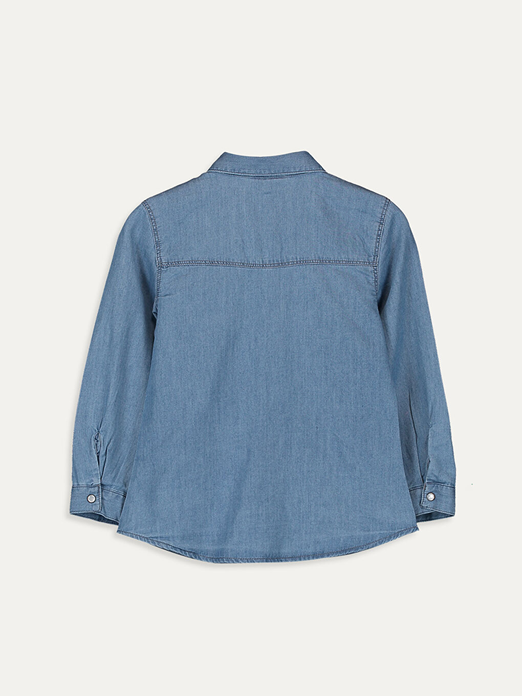 Girl's Long Sleeve Jean Shirt-1