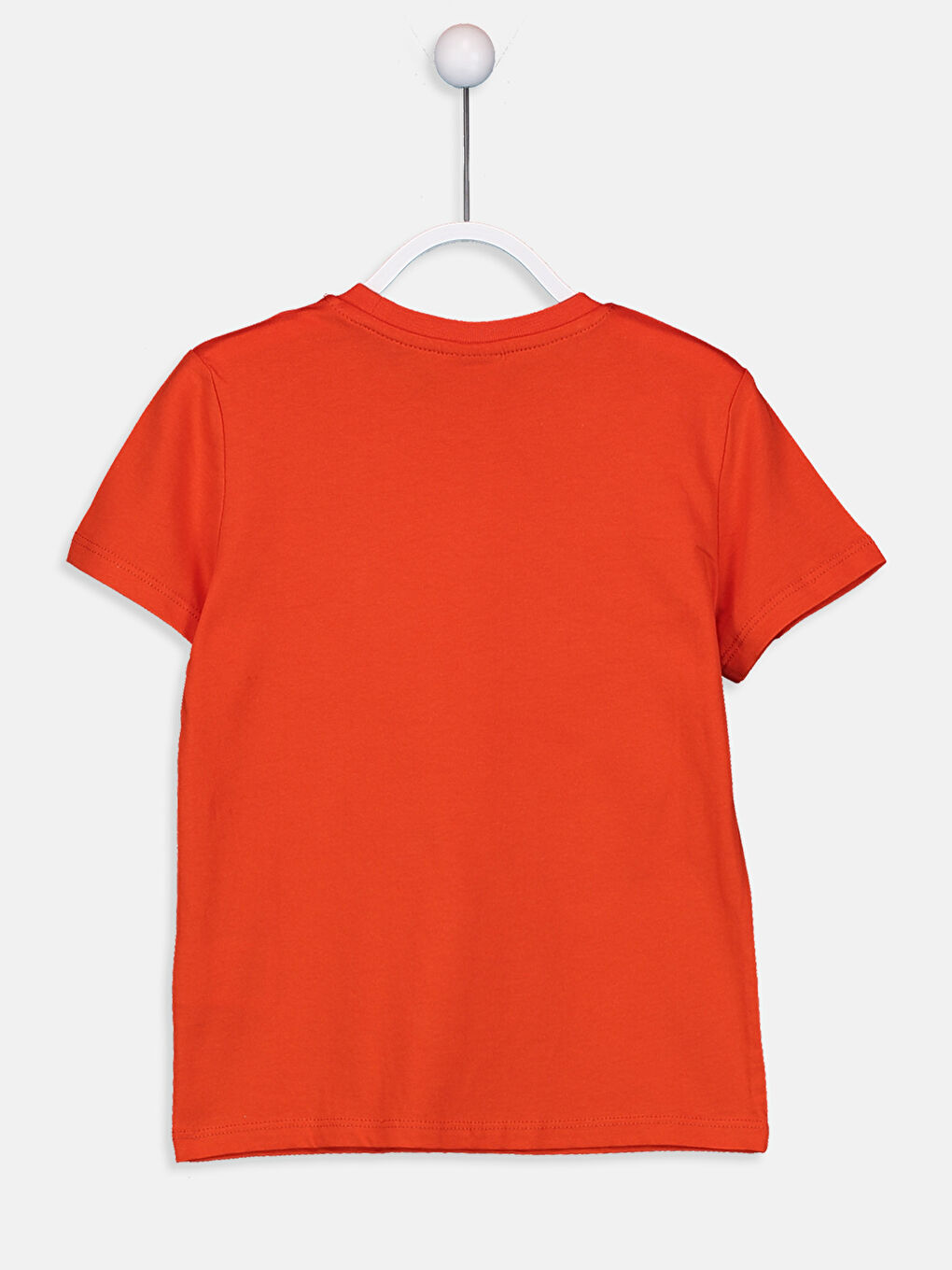 Turuncu Bisiklet Yaka Kısa Kollu Erkek Çocuk Tişört-2