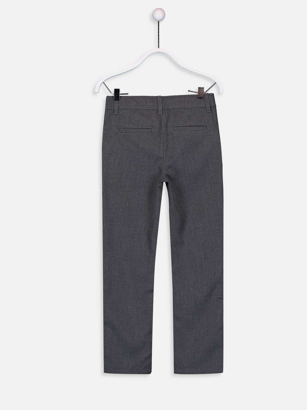 Gri Slim Fit Basic Kız Çocuk Pantolon-1