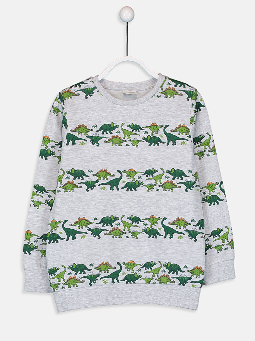 Yeşil Bisiklet Yaka Uzun Kollu Erkek Çocuk Tişört