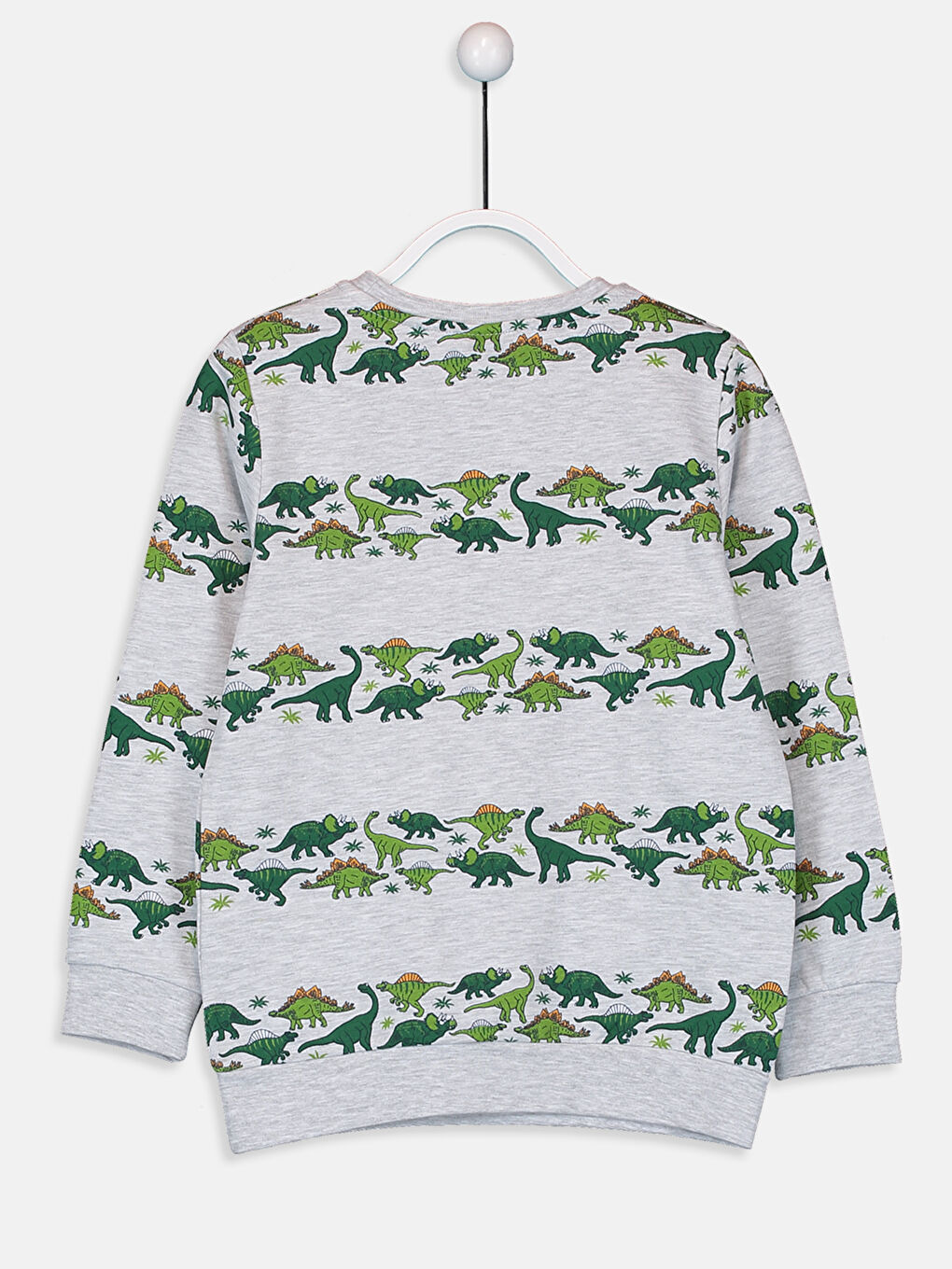 Yeşil Bisiklet Yaka Uzun Kollu Erkek Çocuk Tişört-1