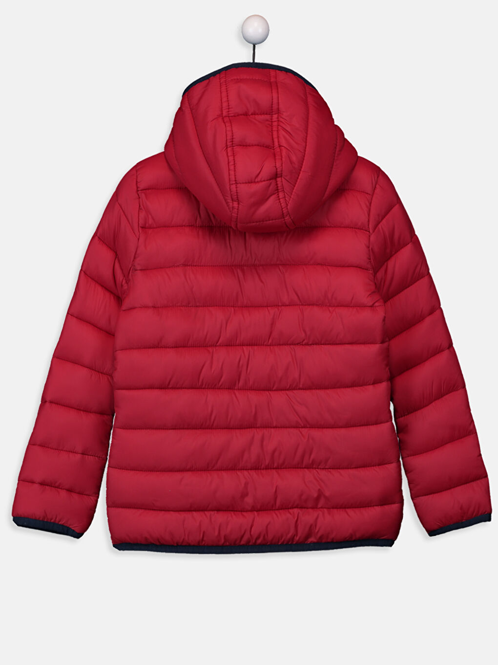 Kırmızı Kapüşonlu Uzun Kollu Erkek Çocuk Şişme Mont-3