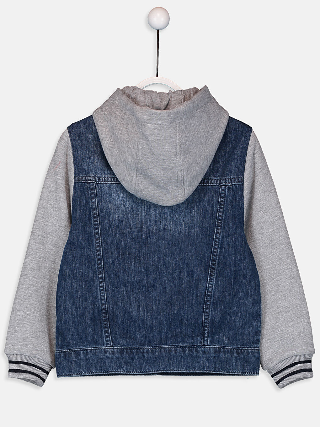 Orta İndigo Rodeo Jean Ceket-1