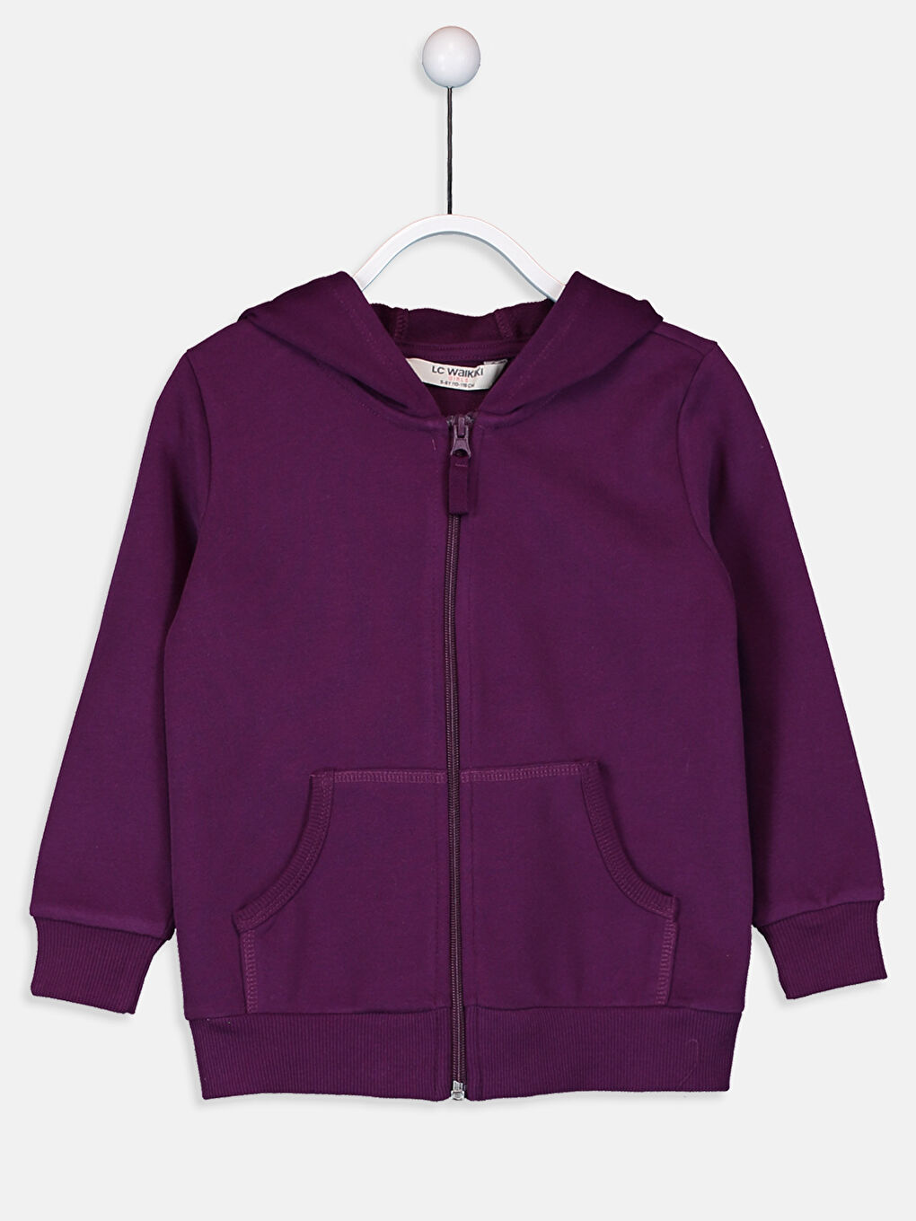 Koyu Mor Fermuarlı Sweatshirt