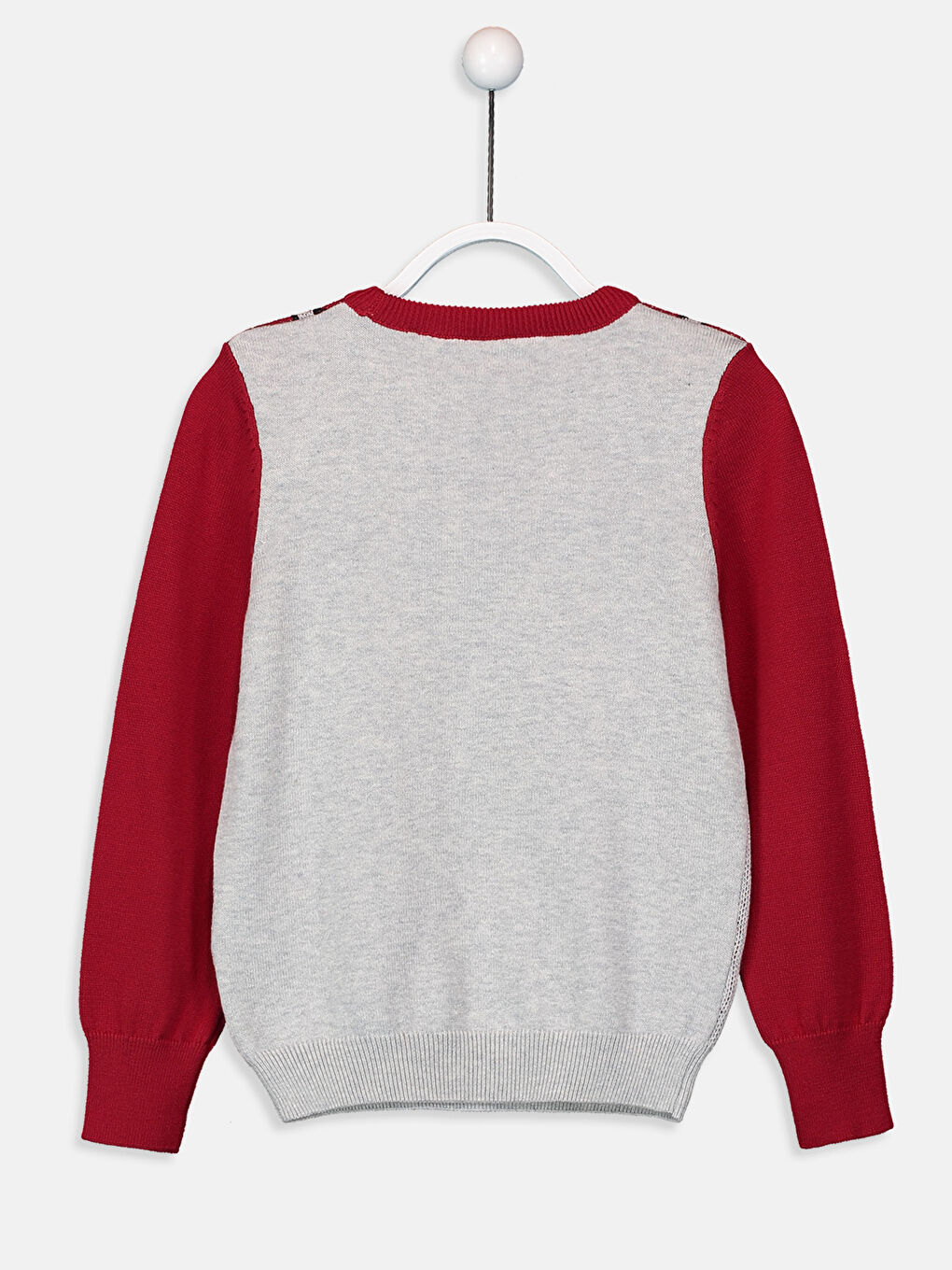 Gri Bisiklet Yaka Erkek Çocuk Kazak-1