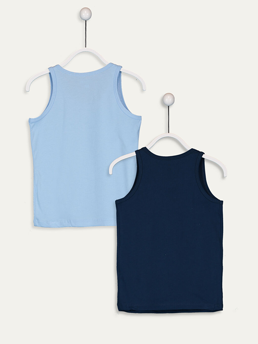 Lacivert 2'li Bisiklet Yaka Erkek Çocuk İç Giyim Atlet-1