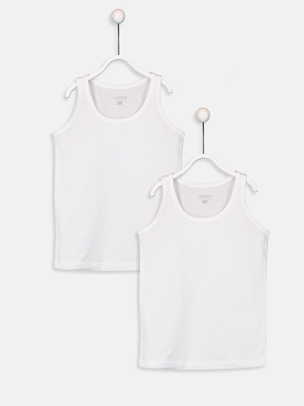 Beyaz Bisiklet Yaka Erkek Çocuk Atlet