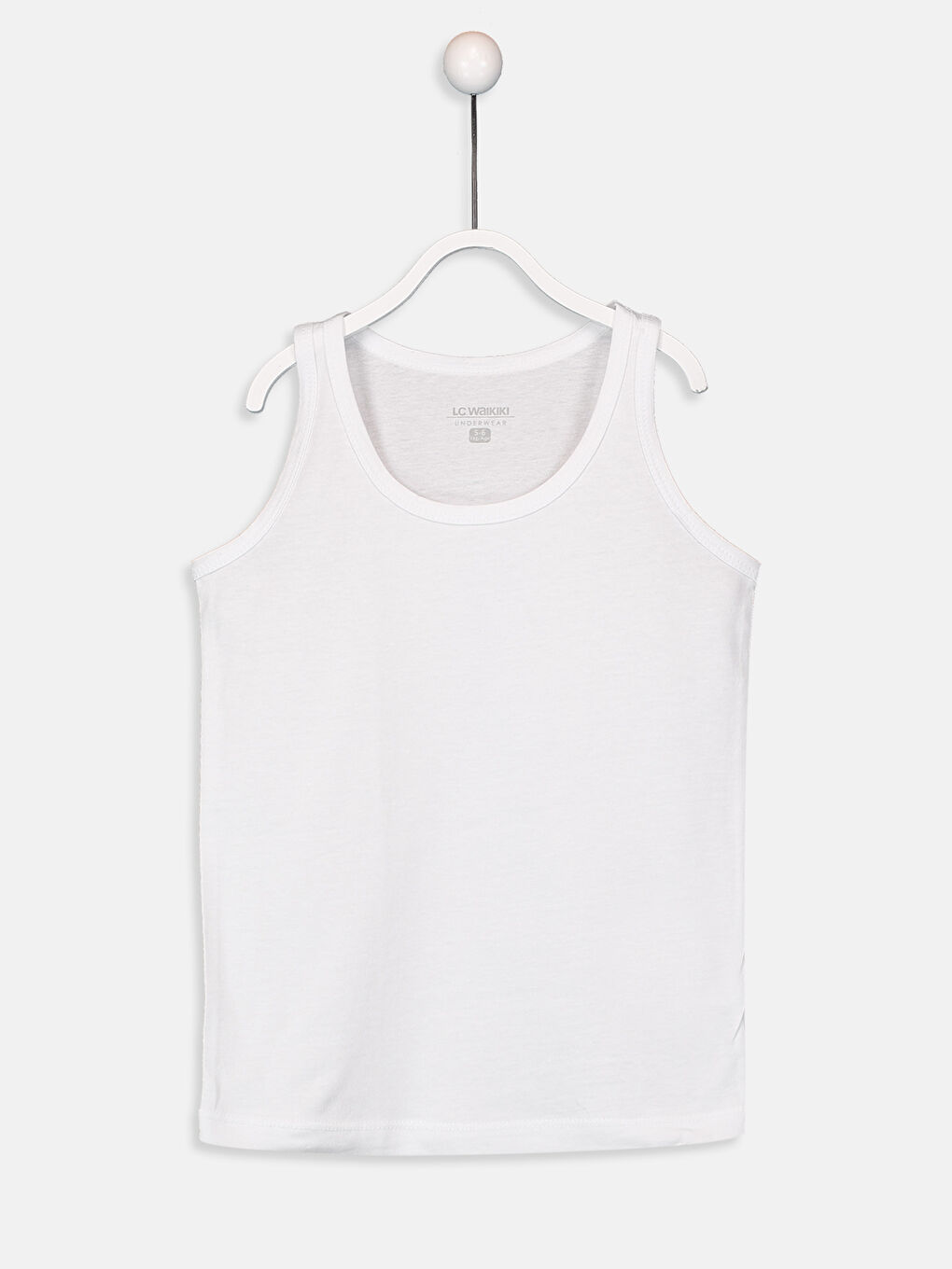 Beyaz Bisiklet Yaka Erkek Çocuk Atlet-2