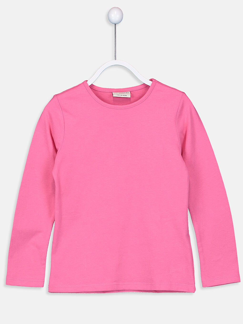 T-Shirt Basique à Manches Longues et Col Rond pour Filles