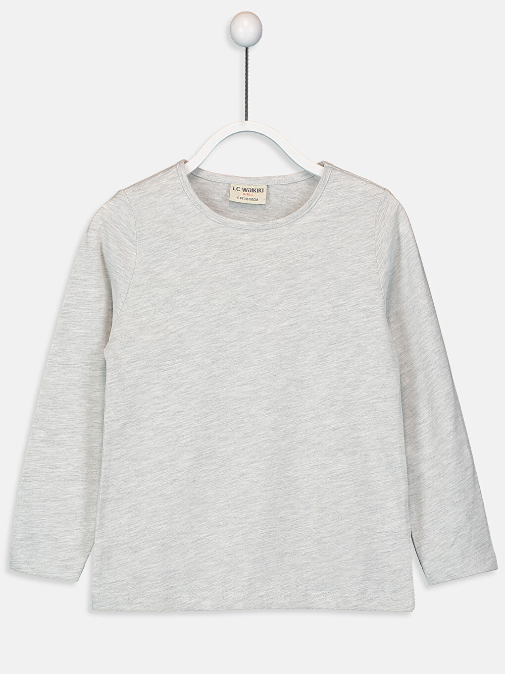 Crew Neck Long Sleeve Girls' T-Shirt