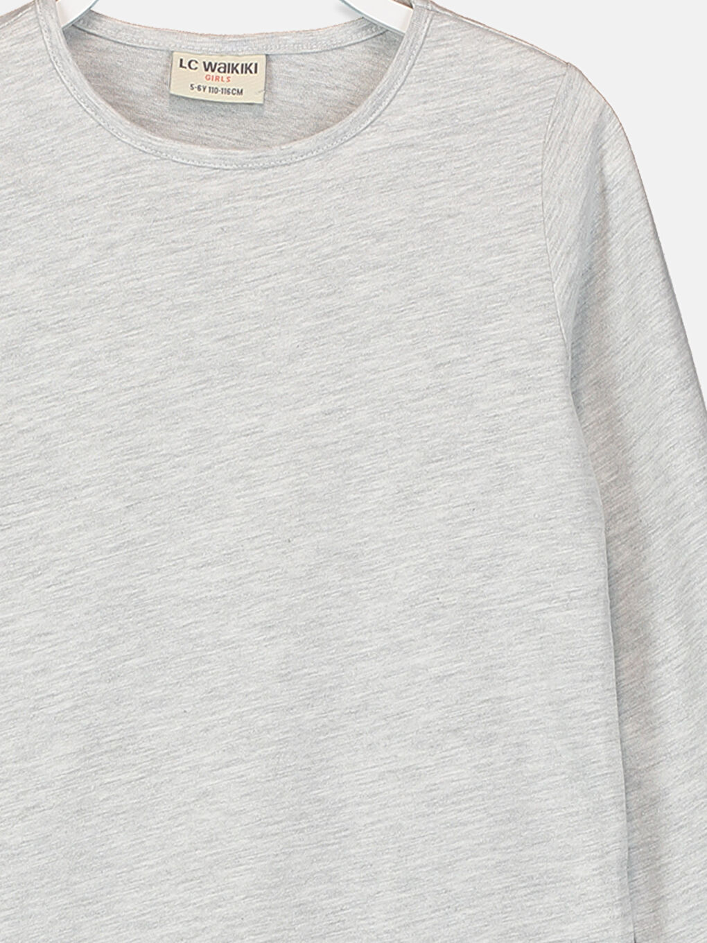 Crew Neck Long Sleeve Girls' T-Shirt-2