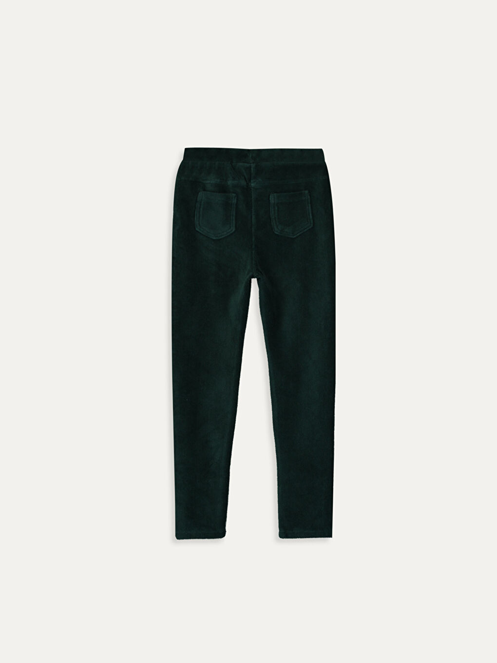 فيزون بناتي مخملي طويل أساسي بخصر مطاطي-1