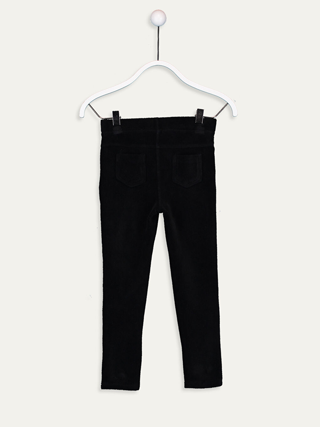 فيزون بناتي مخملي طويل أساسي بخصر مطاطي-1