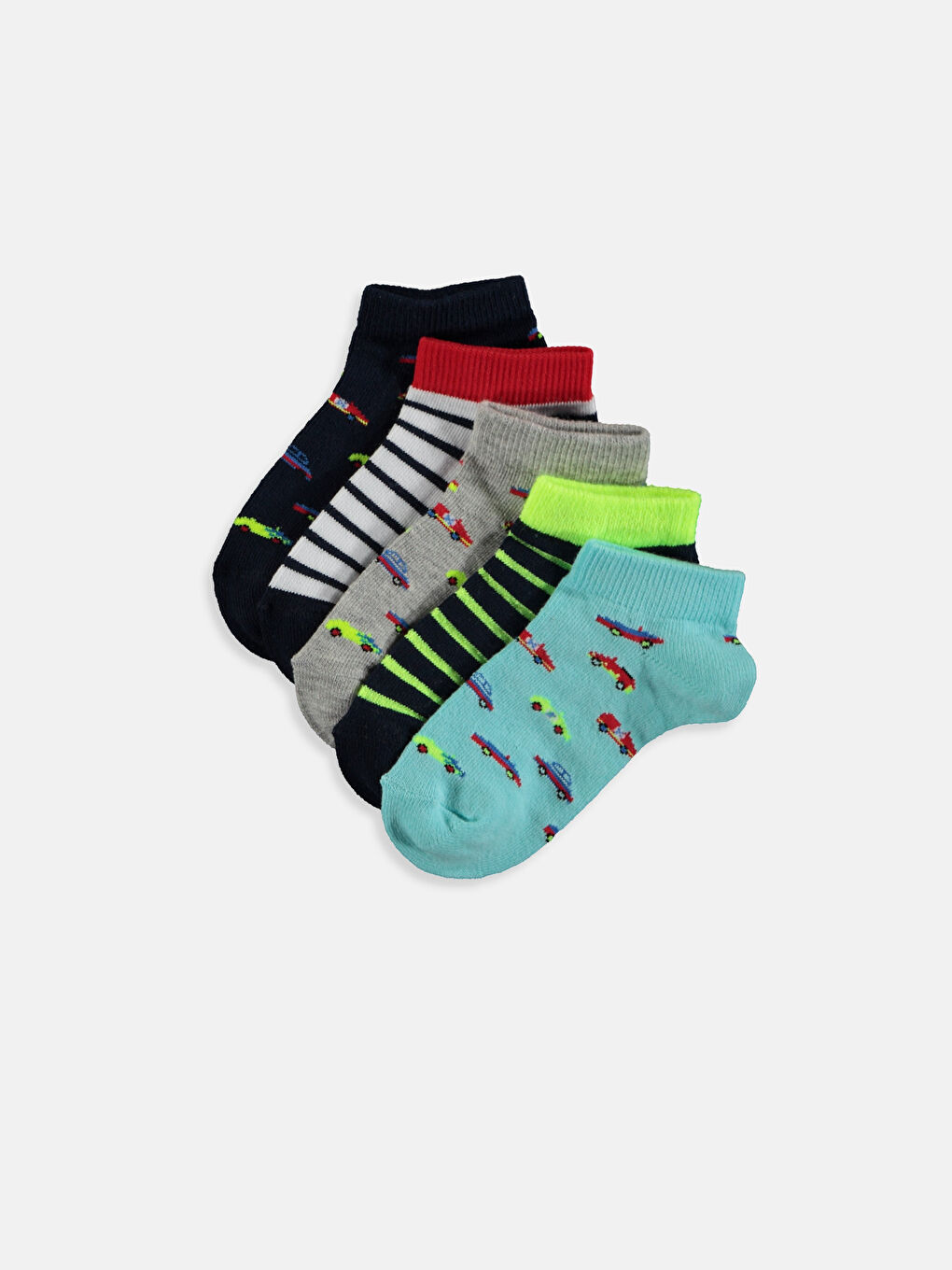 Karışık Renk İpliği Boyalı Patik Çorap