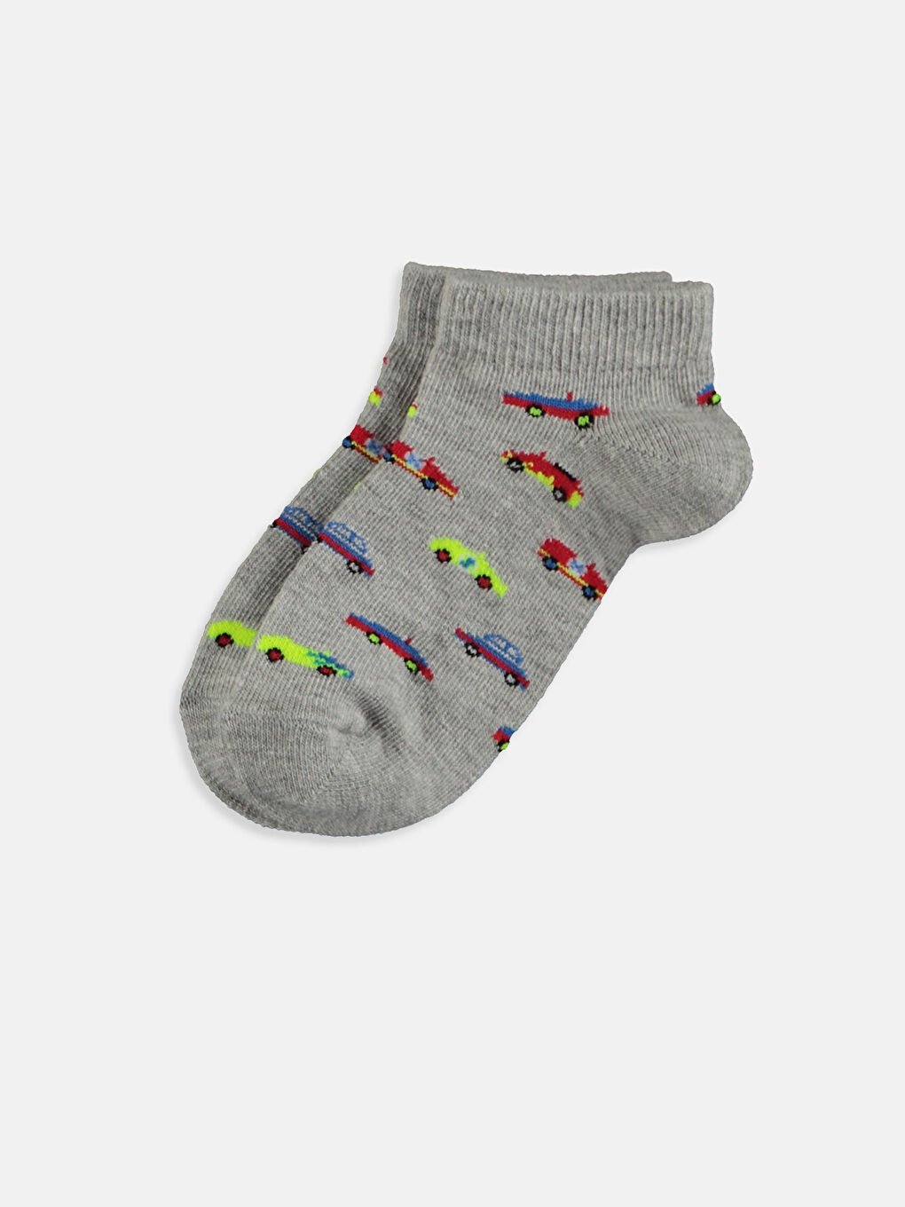 Karışık Renk İpliği Boyalı Patik Çorap-5