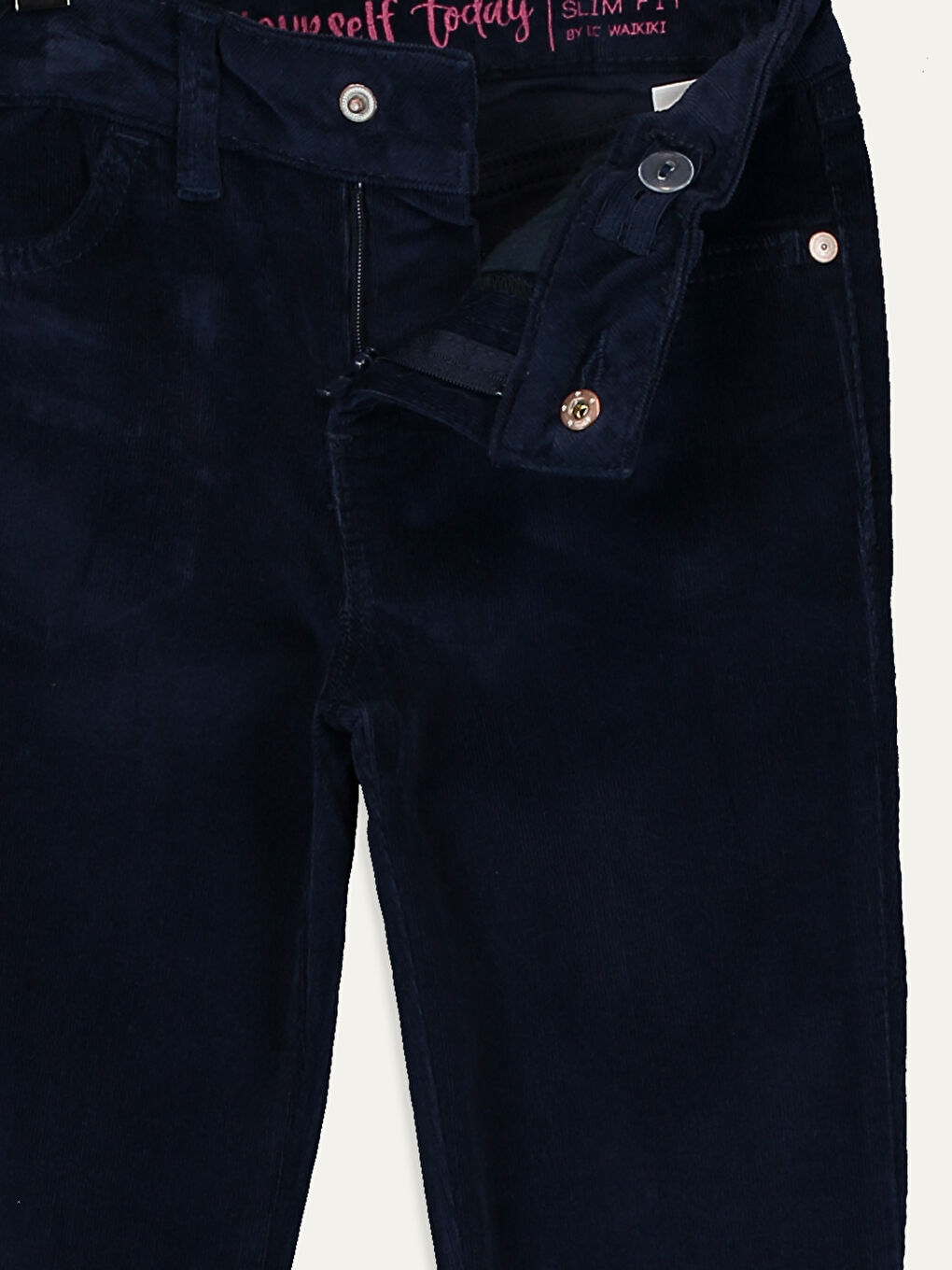 Pantalone od somota uskog kroja za devojčice-2