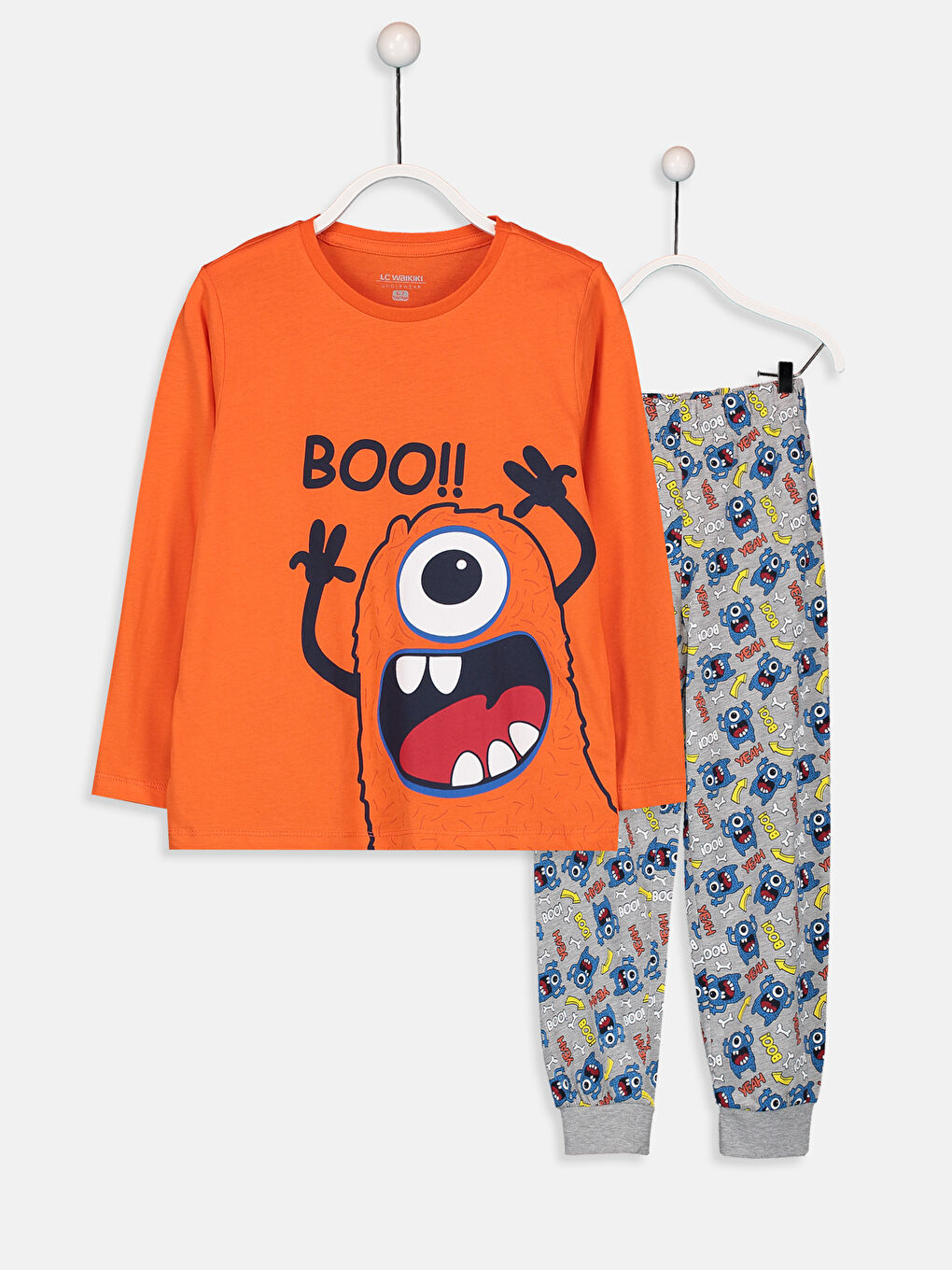 Canlı Turuncu Pijama Takım