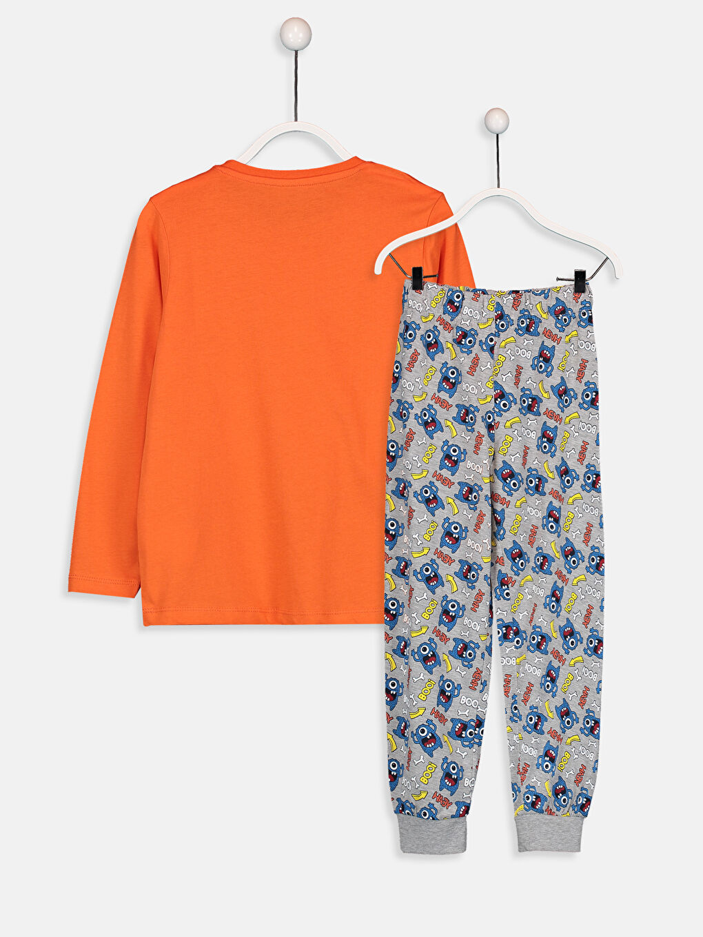 Canlı Turuncu Pijama Takım-1