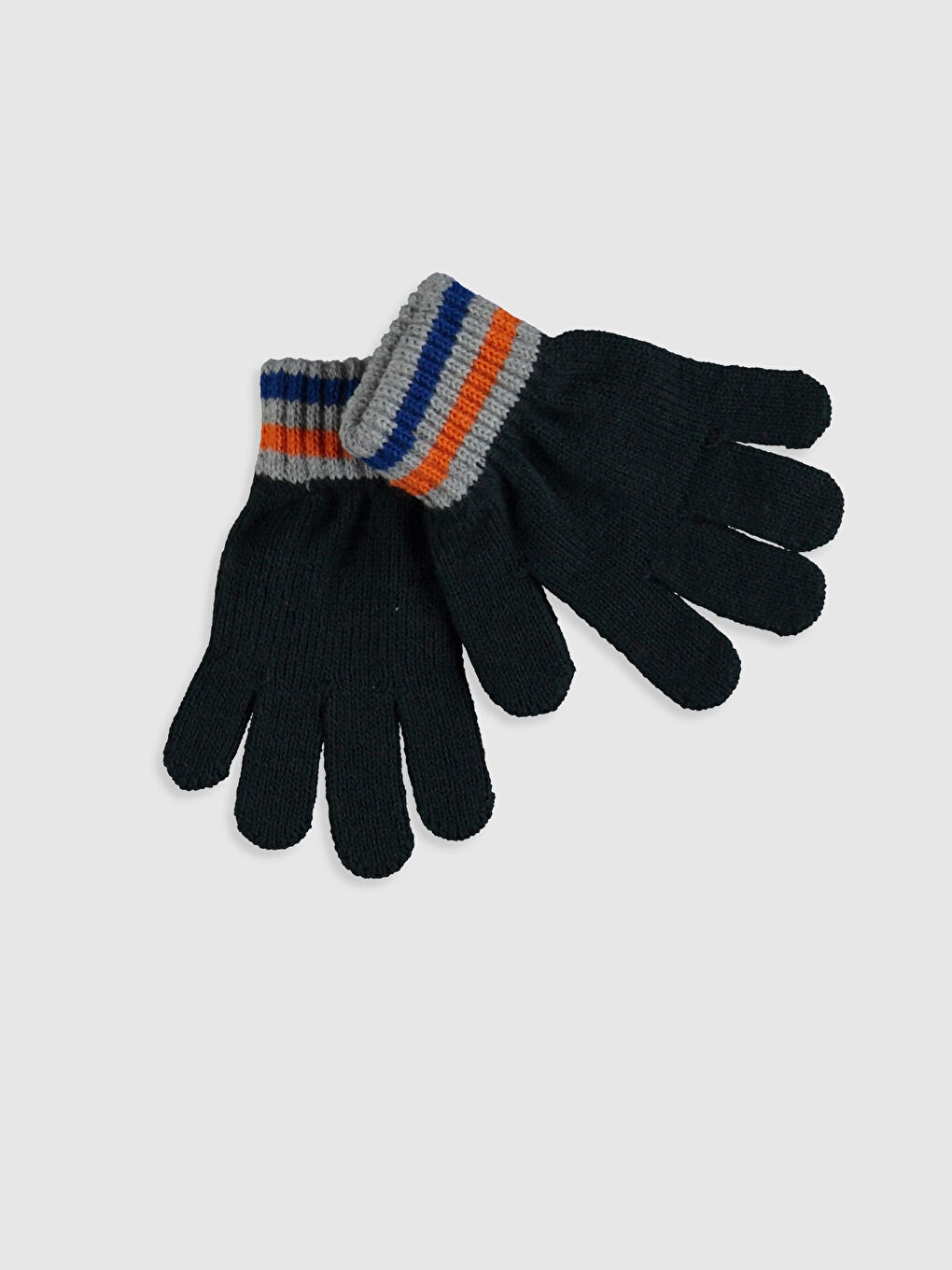 Lacivert Erkek Çocuk Triko Atkı Bere ve Eldiven Takım-5