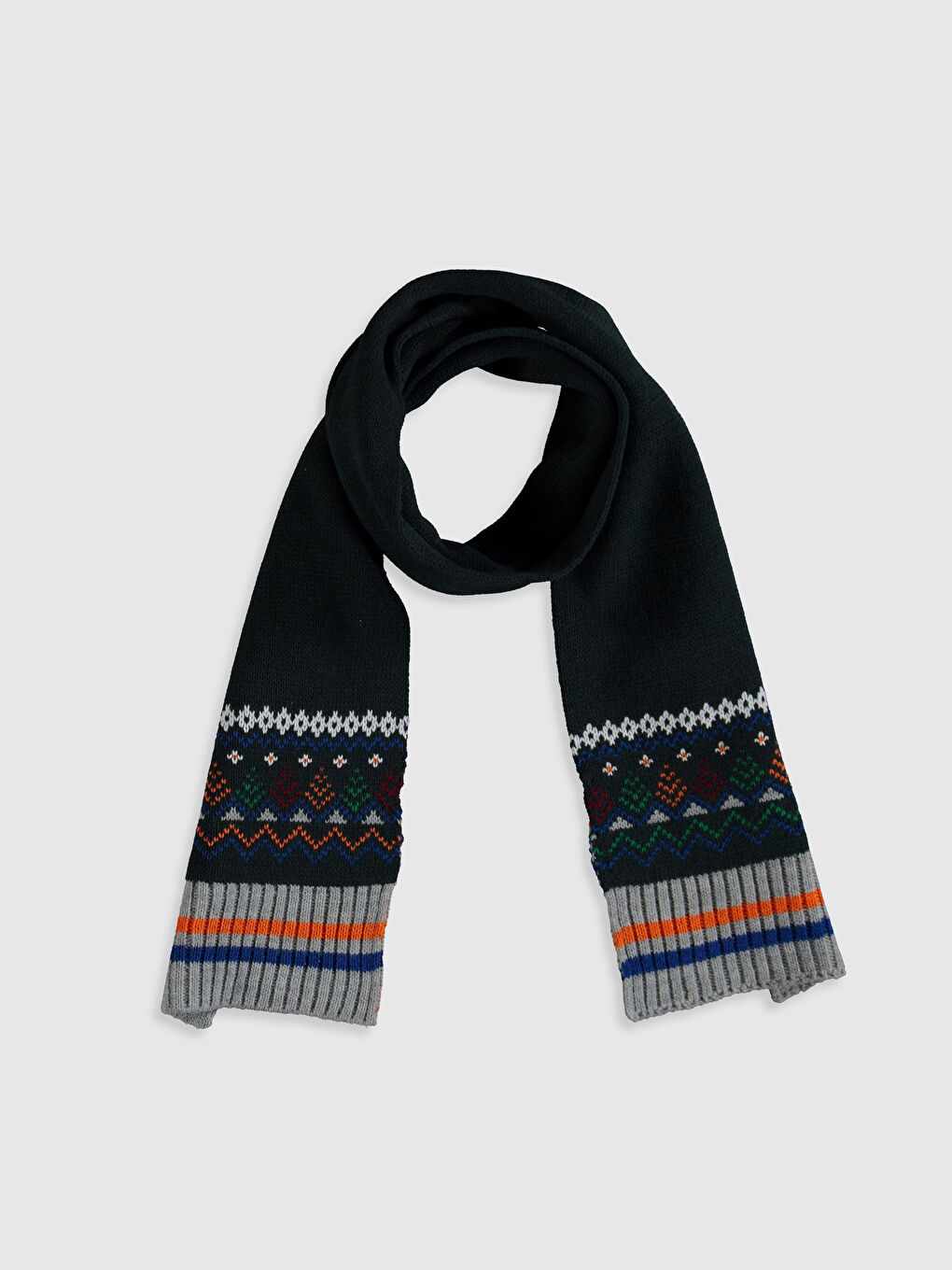 Lacivert Erkek Çocuk Triko Atkı Bere ve Eldiven Takım-6