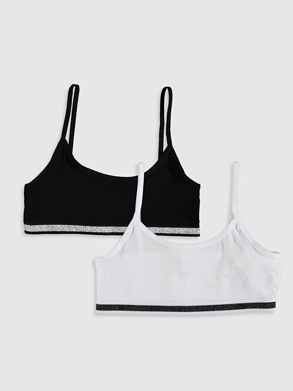 Beyaz Kız Çocuk Pamuklu Büstiyer 2'li