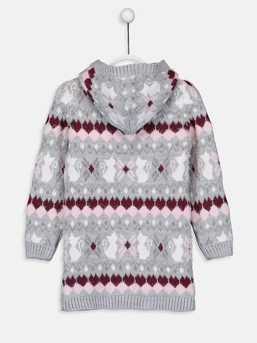 Кардиган с капюшоном для девочек-1