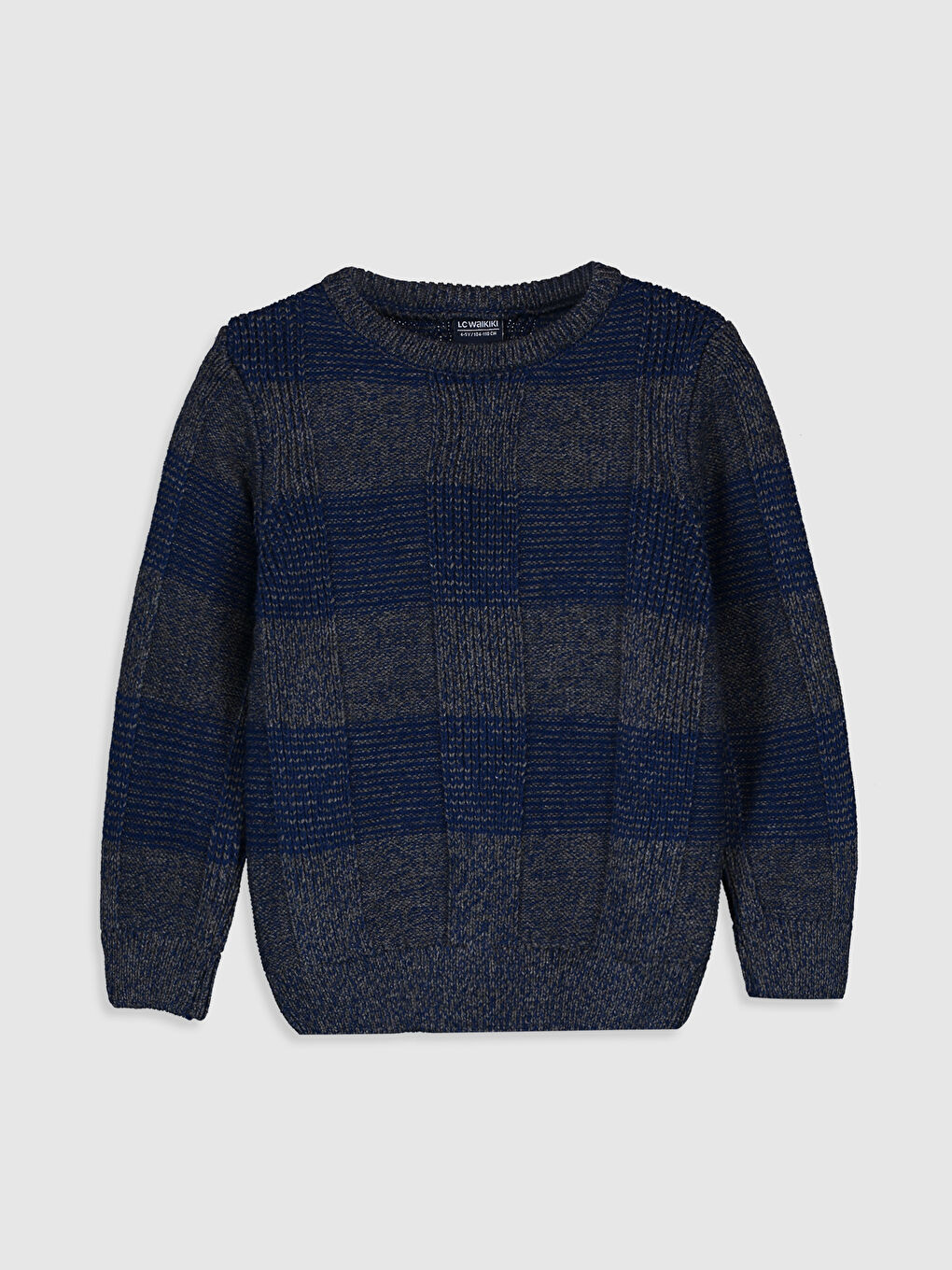 Mavi Bisiklet Yaka Erkek Çocuk Kazak