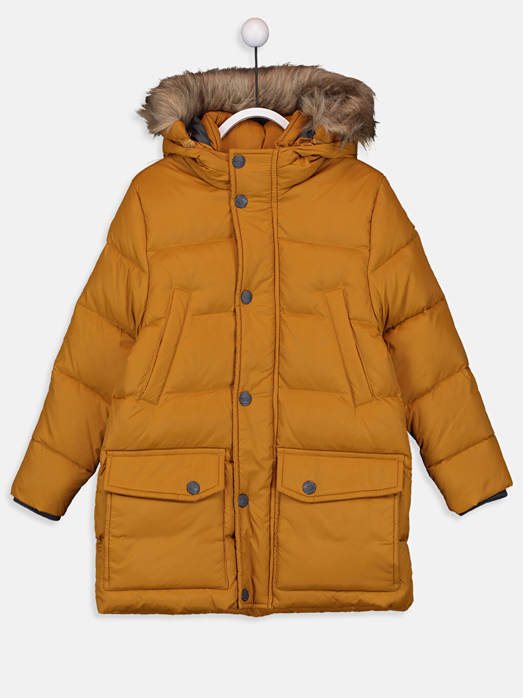 Koyu Sarı Şişme Mont