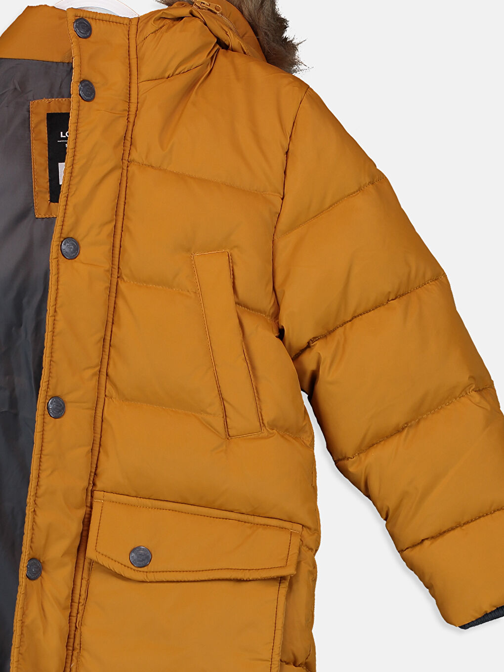 Koyu Sarı Şişme Mont-3