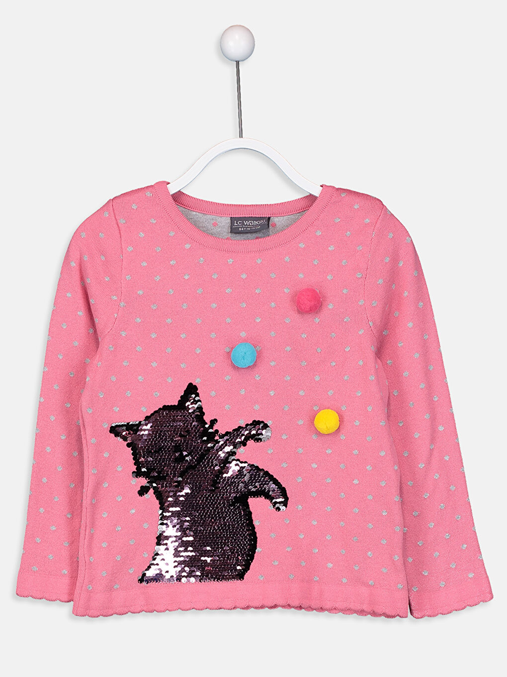 Свитер с круглым вырезом для девочек-1